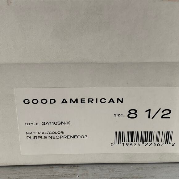 NWB Good American High Kickstand Ankle Booties in Purple Neoprene GA118SN-X - Picture 13 of 13